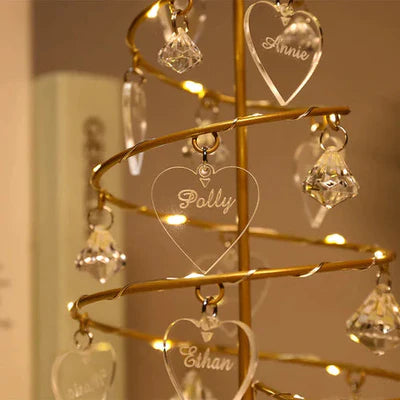 🎄 Árvore de Natal Personalizável – Minha Família 💖