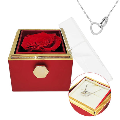 Colar Dois Corações Personalizado + Caixa
