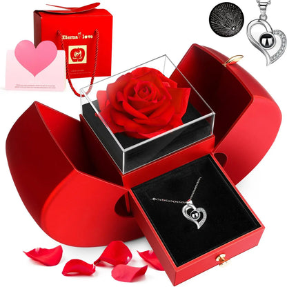 Encanto Eterno – Rosa + Caixa de Joias de Luxo